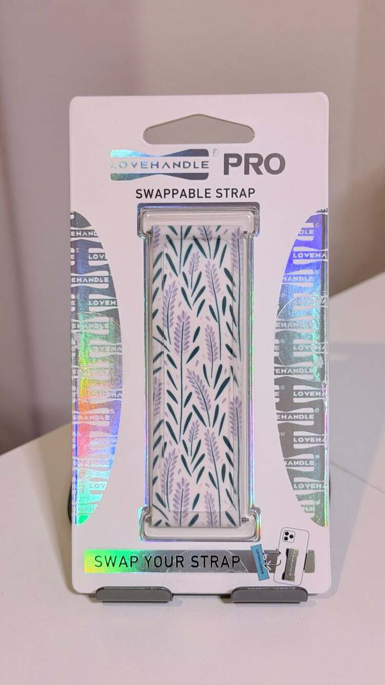 LoveHandle PRO Swappable Phone Grip Strap - Lavender Fields